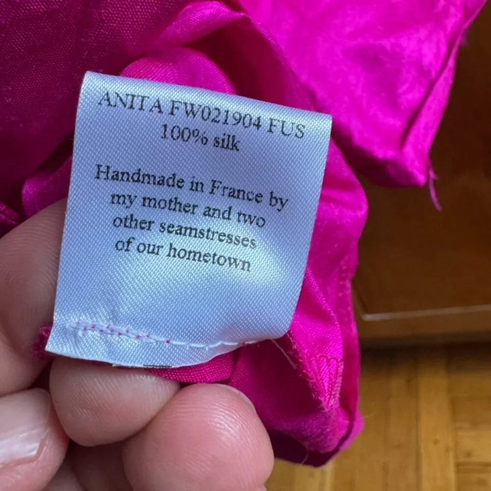 Maison Cleo Ruched Silk wrap top No Scrunchie (sz 38) - Picture 8 of 12